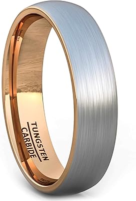 Bague de mariage en tungstène pour hommes de la collection duke, 6 mm