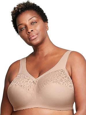 Soutien-gorge sans armatures en coton magiclift grande taille glamourice pour femme #1001