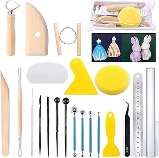 Kit d'outils de sculpture en argile céramique kidic, 22 pièces d'outils de pointage