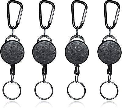 Porte-clés rétractable, clip de bobine suspendu extérieur pour clé de carte nominative, paquet