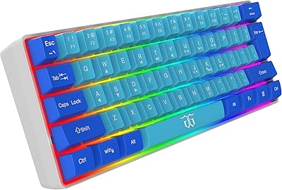 Clavier de jeu filaire sunboarder 60% clavier ultra-petit avec espace colorimétrique