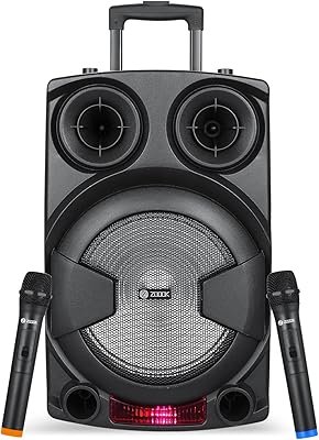 Haut-parleur bluetooth sur roulettes avec karaoké 70 w contrôle d'écho fonction