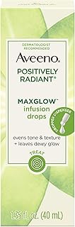 Gouttes injectables aveeno max glow positively radiant avec complexe de soja