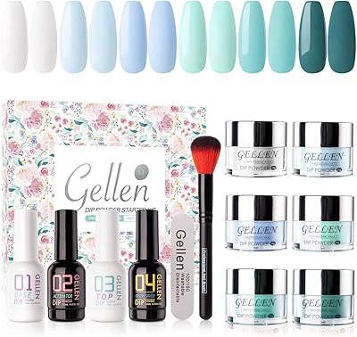 Kit de démarrage de poudre de trempage pour ongles guilin 6 couleurs