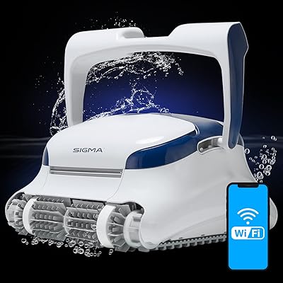 Robot nettoyeur de piscine dolphin de sigma avec wi-fi, gyroscope, cartouche à chargement