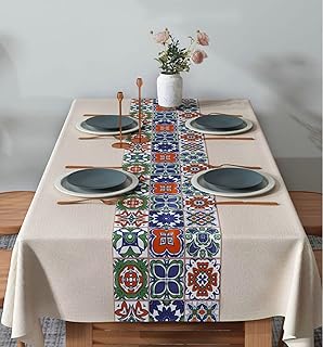 Nappe rectangulaire urbazaar, nappe imperméable à imprimé floral, couverture de table en tissu