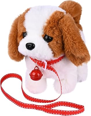 Jouet électronique interactif en peluche worddog saint bernard pour chien - marche, aboiement