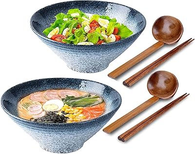 Bols à ramen en céramique 2 ensembles (6 pièces) grand bol japonais