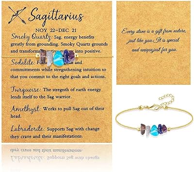 Bracelet en cristal spirituel de cristal de guérison du signe du zodiaque rongleri