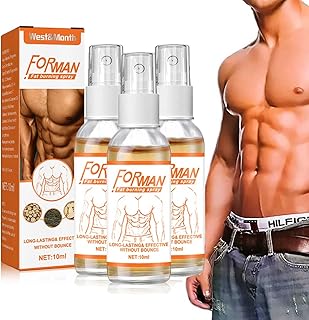 Spray réducteur de graisse thoracique biologique pour hommes 3 pièces spray