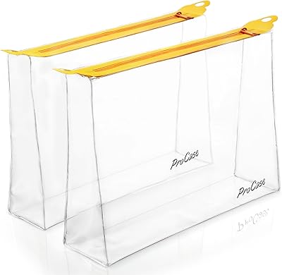 Trousse de maquillage de voyage transparente approuvée par la tsa procisse, sac fourre-tout