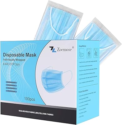 Masques jetables, 3 épaisseurs, emballés individuellement pour la maison, l'école, le bureau et l'extérieur. Diaytar Sénégal : Simplicité, rapidité, économie