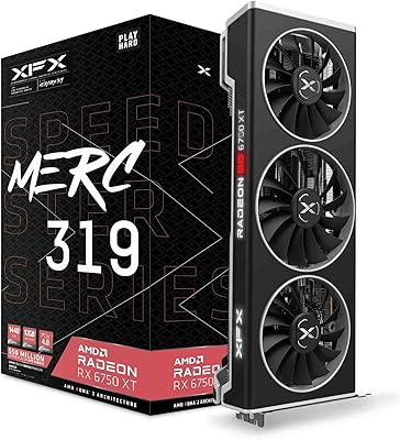 Carte graphique de jeu xfx speedster merc 319 amd radeontm rx 6750 xt