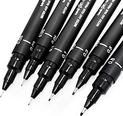 Stylo à dessin uni pen fineliner - set de dessin - encre noire