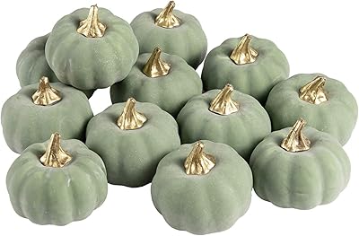 Mur de citrouille artificielle vintage vert vif pour l'automne, halloween, fête à la maison,