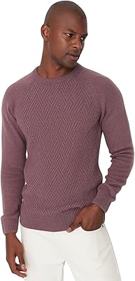 Pull en laine tricoté coupe slim pour homme trendyol col rond et manches