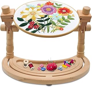 Support de broderie réglable, support de cerceau de broderie rotatif, support de broderie