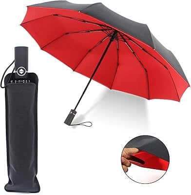 Parapluie double portable très grand parapluie pliant automatique coupe-vent pour la pluie