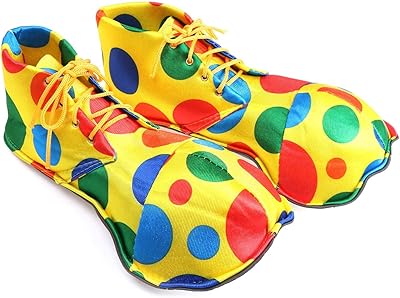 Grandes chaussures de clown taches colorées unisexe drôle accessoires de cirque. Shopping en ligne au Sénégal ? Pensez Diaytar !