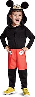 Déguisement disney mickey mouse pour petits garçons, rouge, moyen (3t-4t)