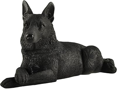 Statue de collection de chien de berger allemand noir de boulevard east concepts