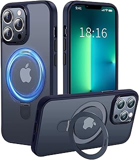 Coque ooshuang pour iphone 13 pro avec support magnétique invisible antichoc et anti-jaunissement