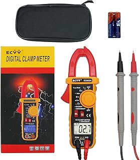 Multimètre numérique à pince true rms ecv, plage automatique 600 a ac, tension
