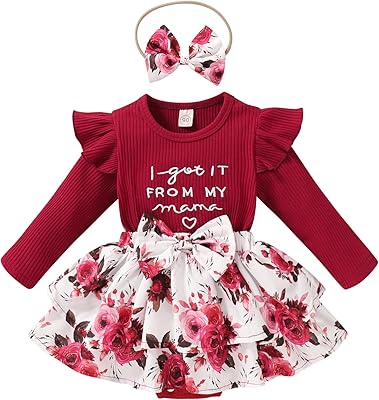 Vêtements pour nouveau-nés filles, barboteuse brodée florale, manches à volants et robe bandeau