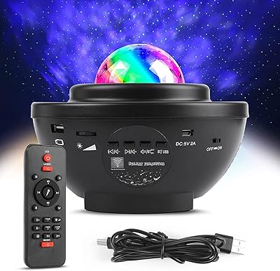 Projecteur de nuit en forme d'étoile pour enfants, lumière laser musicale bluetooth, télécommande