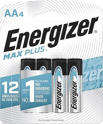 Piles alcalines energizer max plus 1,5 v pour appareils alimentés aa, 4 pièces
