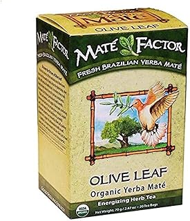 Yerba mate feuille d'olivier, 20 sacs (paquet de 1)