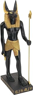 Design toscano anubis jackal dieu du roi égyptien statue wu67877, 8 pouces, polyrésine
