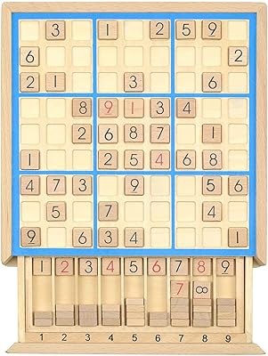 Jeu de société sudoku avec tiroir, puzzles mathématiques stimulants pour le cerveau