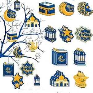 50 pièces de décorations à suspendre pour l'aïd moubarak, décorations pour l'aïd, décorations pour le ramadan, artisanat de la mosquée kareem, plaques suspendues en bois pour l'aïd ramadan moubarak, fournitures de fête pour l'aïd al fitr (bleu). Diaytar Sénégal : Parce que chaque FCFA compte