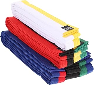6pcs ceinture de combat de karaté wushu multicolore pour adultes et enfants, couleurs