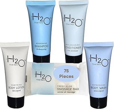 H2o therapy grand ensemble de savons et cosmétiques d'hôtel, ensemble complet pour hôtels