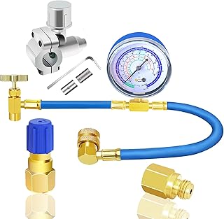 Kit de tuyau de recharge r134a fréon-a c avec valve perforation bpv-31 rénovation