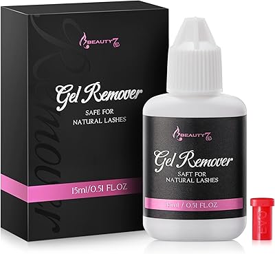 Beauty7 gel dissolvant pour extensions de faux cils, colle adhésive sûre, dissolvant à