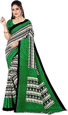 Sari en soie et coton grabmantra imprimé georgette avec chemisier non