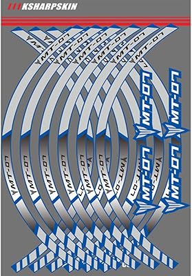 Autocollants réfléchissants pour pneus de moto style volant pour yamaha mt-07