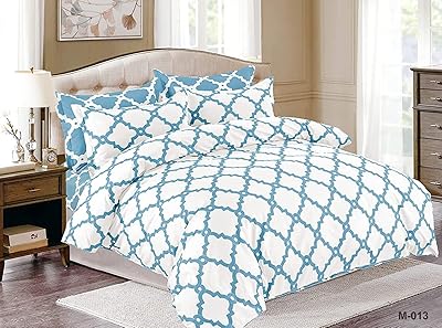 Ensemble de 6 draps et housse de couette king size en coton