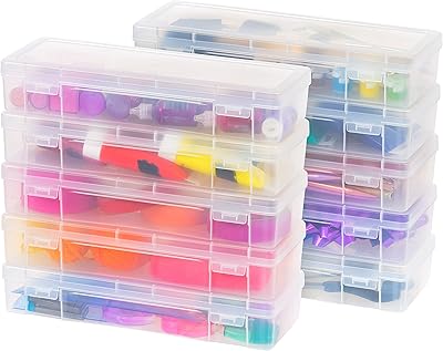 Iris 585172 récipient d'alimentation pour modèle, sans pvc, l, paquet de 10, transparent
