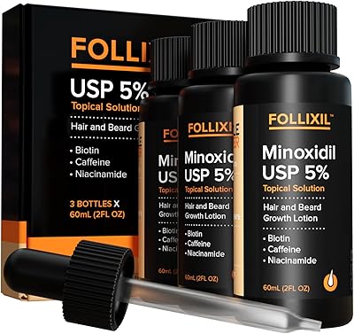 Lotion minoxidil 5% pour hommes et femmes 3 mois sérum de croissance