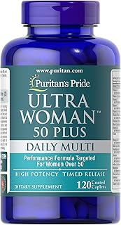 Puritan's pride ultra woman zinc 50 plus capsules multivitamines 120 pièces