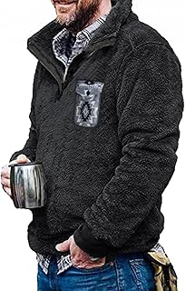 Vestes polaires aztèques pour hommes sweat-shirt sherpa moelleux boutonné manteaux pull western vintage