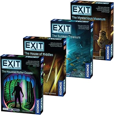 Escape game exit 4 pièces | pack de démarrage | sous-verres rotatifs hantés
