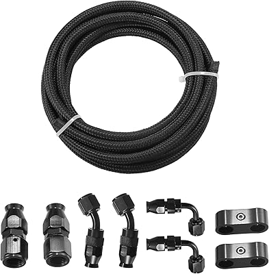 Autohau 4an kit de conduite de carburant tressé en nylon 10ft
