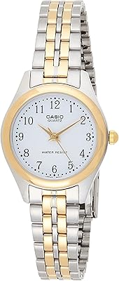 Montre à quartz à affichage analogique casio pour femme avec bracelet en acier
