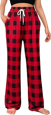 Pantalon de pyjama pour femme, bas extensible, cordon de serrage en coton, vêtements