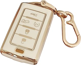 Couvercle de clé kexiopia jeep avec porte-clés pour jeep grand cherokee/grand cherokee l/wagoneer/grand